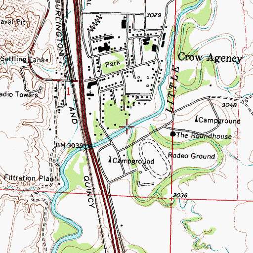 Topographic Map of Custer Creek, MT