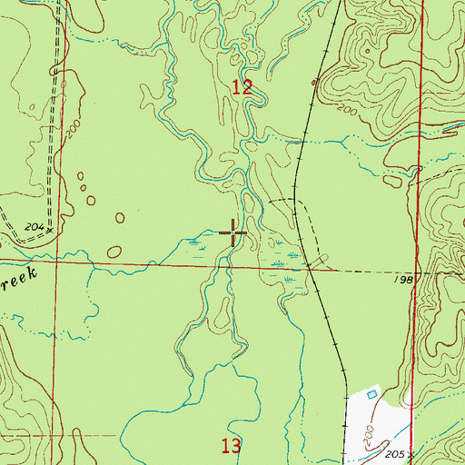 Topographic Map of Goodson Creek, AR