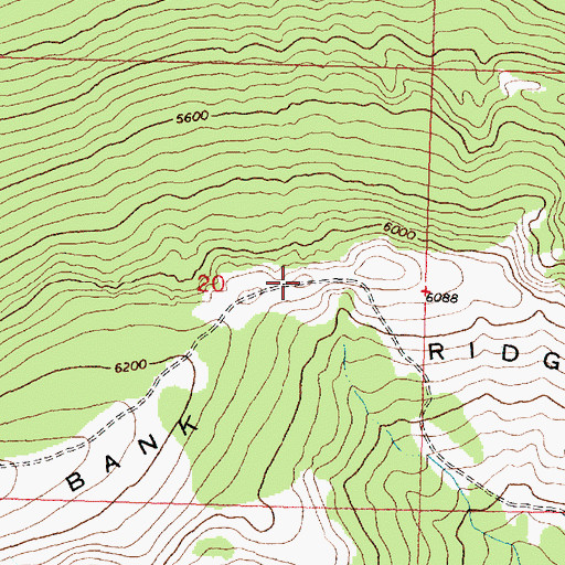Topographic Map of Cut Bank Ridge, MT