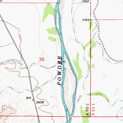Topographic Map of Cut Coulee, MT