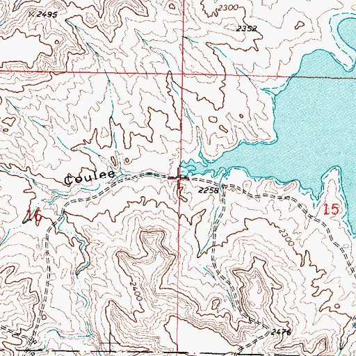 Topographic Map of Cut Coulee, MT