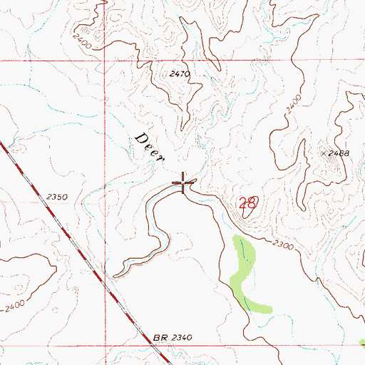 Topographic Map of D Bar Coulee, MT