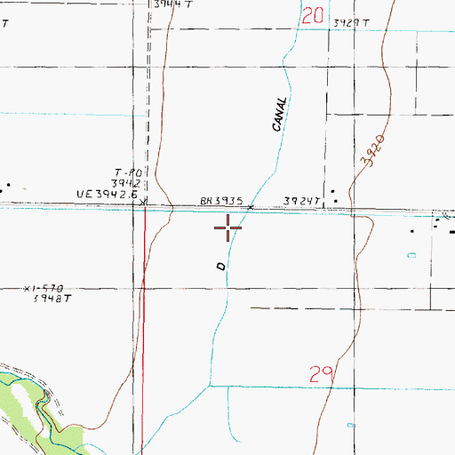 Topographic Map of D Canal, MT