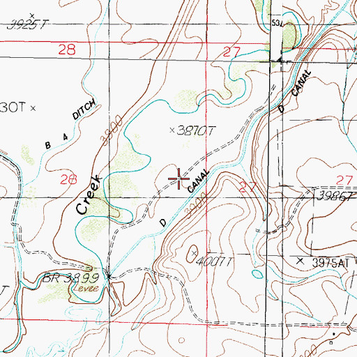 Topographic Map of D Canal, MT
