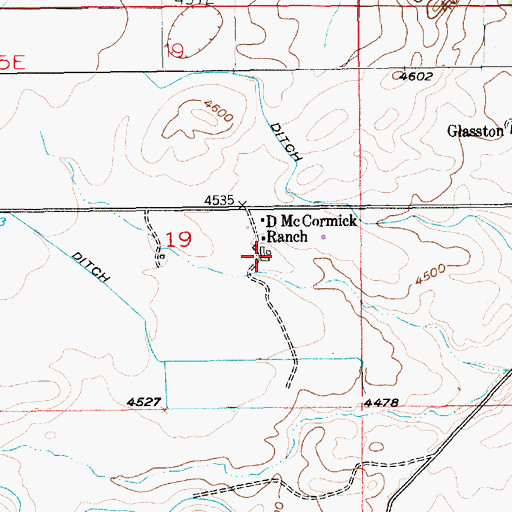 Topographic Map of D McCormick Ranch, MT