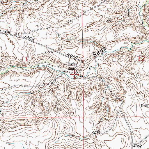 Topographic Map of Dafoe Ranch, MT