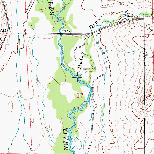 Topographic Map of Daisy Dean Creek, MT