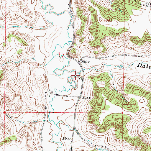 Topographic Map of Dale Creek, MT