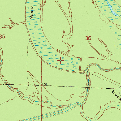 Topographic Map of Goose Lake, AR