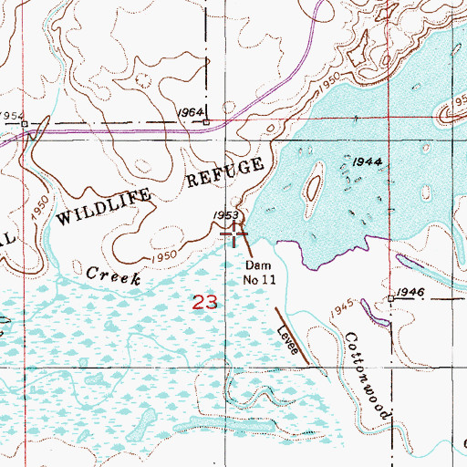Topographic Map of Dam Number 11, MT