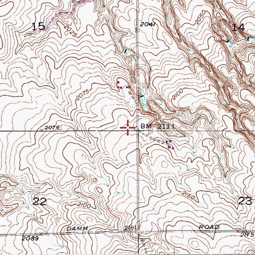 Topographic Map of Damm School Number 5, MT