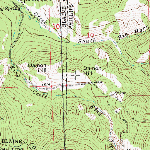Topographic Map of Damon Hill, MT