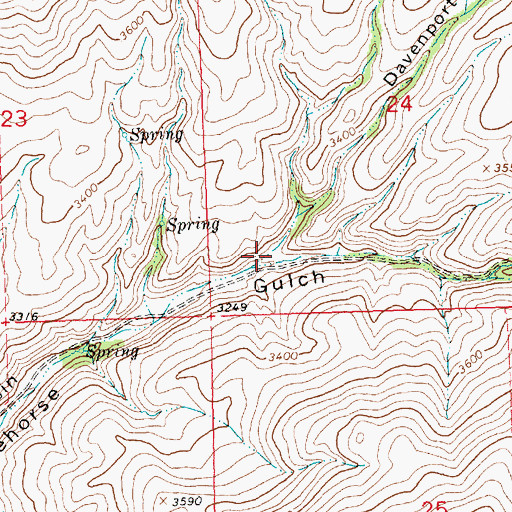 Topographic Map of Davenport Draw, MT