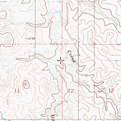 Topographic Map of Davis Creek, MT