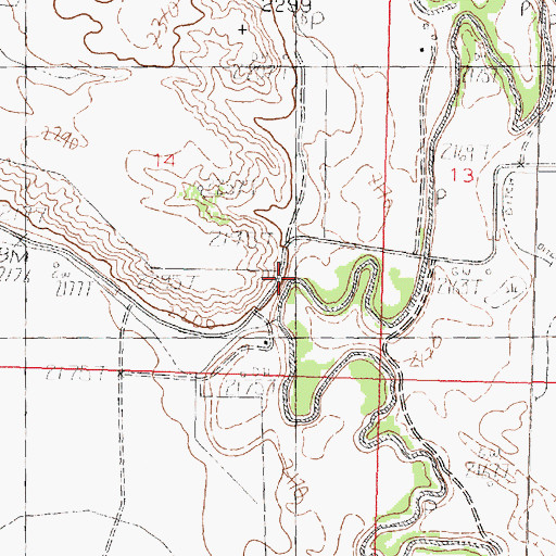 Topographic Map of Davis Ranch, MT