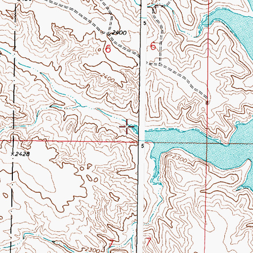 Topographic Map of Dawson Creek, MT