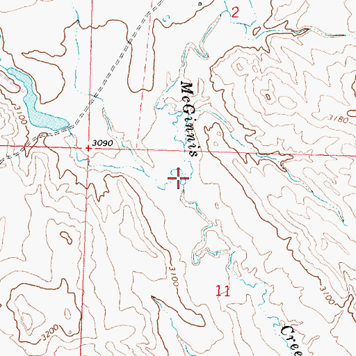 Topographic Map of Day Coulee, MT