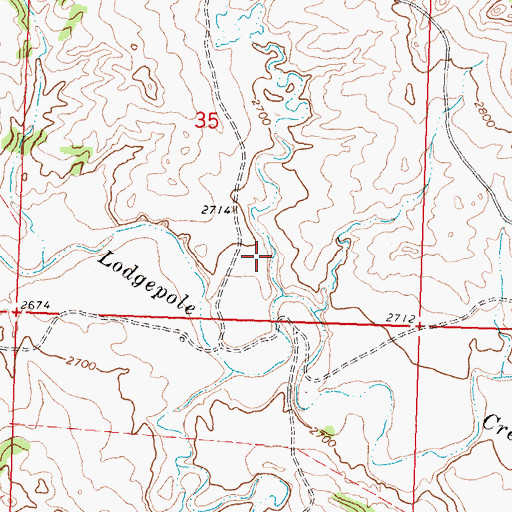 Topographic Map of Dead Horse Coulee, MT