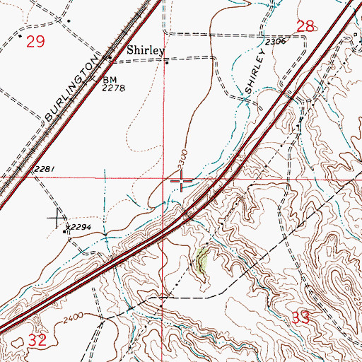 Topographic Map of Dead Horse Creek, MT