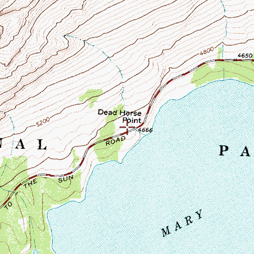 Topographic Map of Dead Horse Point, MT