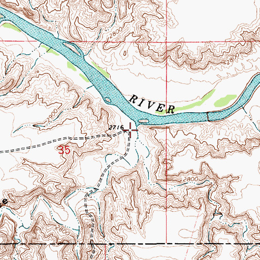 Topographic Map of Dead Indian Coulee, MT