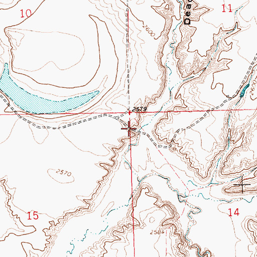 Topographic Map of Deadhorse Coulee, MT