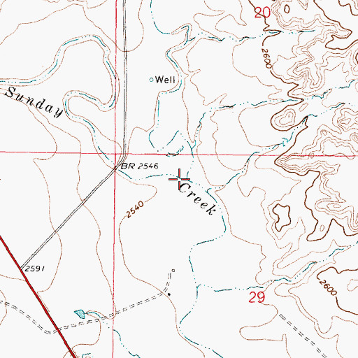 Topographic Map of Deadman Creek, MT