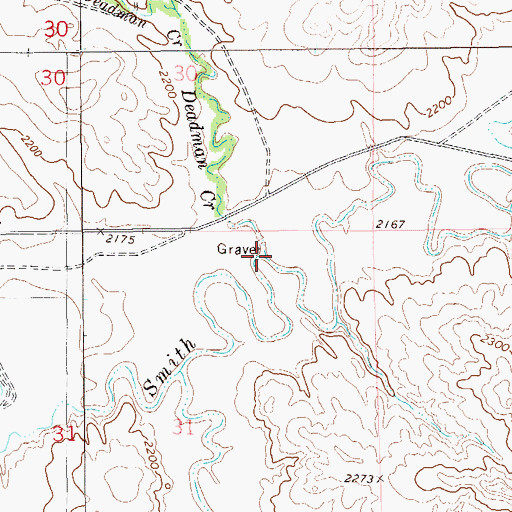 Topographic Map of Deadman Creek, MT