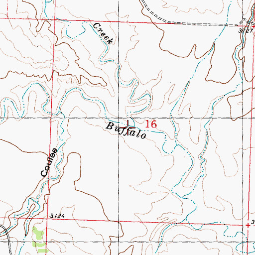 Topographic Map of Deadman Creek, MT