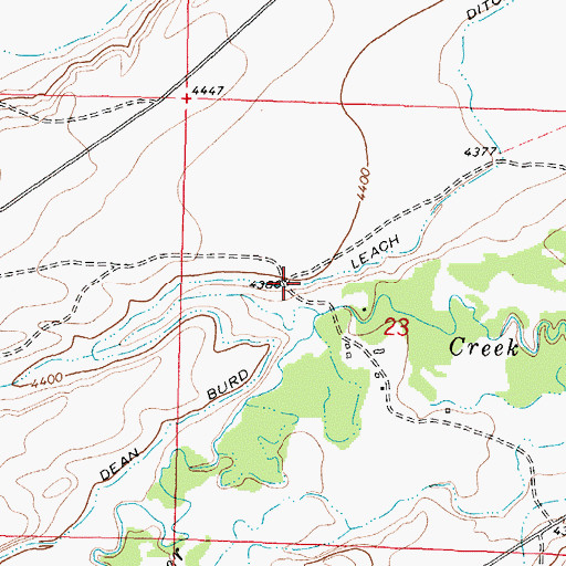 Topographic Map of Dean Burd Leach Ditch, MT