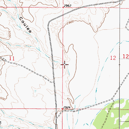 Topographic Map of Deep Coulee, MT