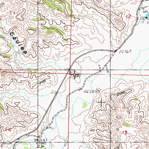 Topographic Map of Deep Coulee, MT
