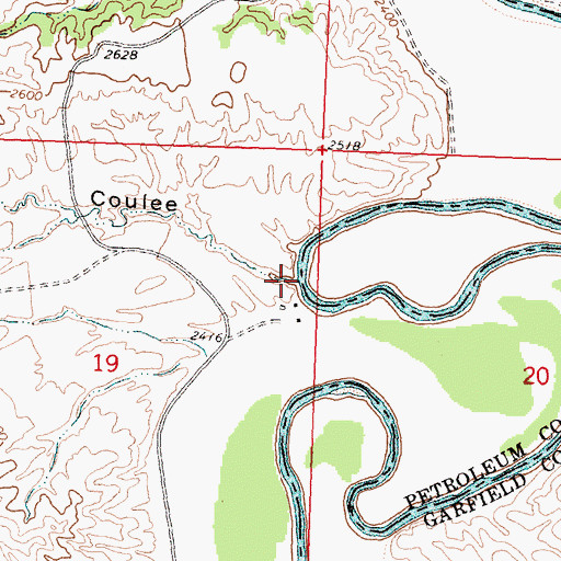 Topographic Map of Deep Coulee, MT