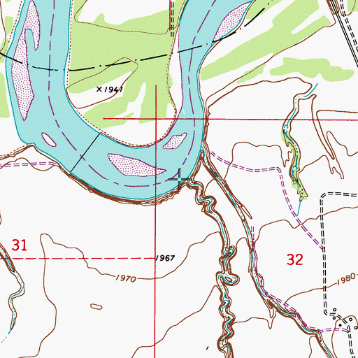 Topographic Map of Deep Creek, MT