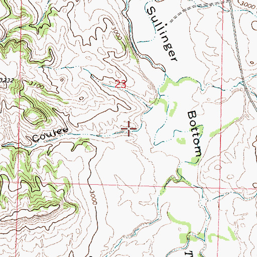 Topographic Map of Deer Coulee, MT