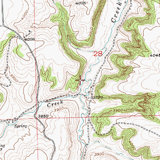 Topographic Map of Deer Creek, MT