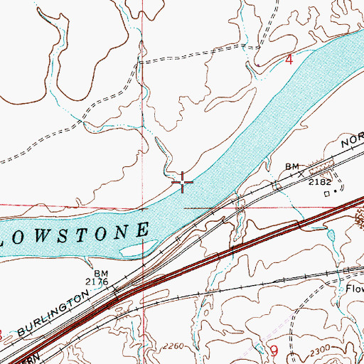 Topographic Map of Deer Creek, MT