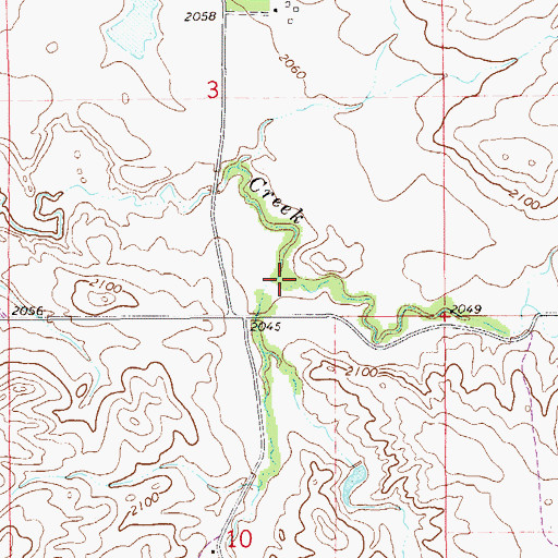Topographic Map of Deer Creek, MT