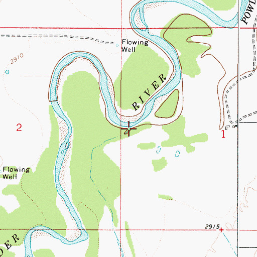 Topographic Map of Deer Creek, MT