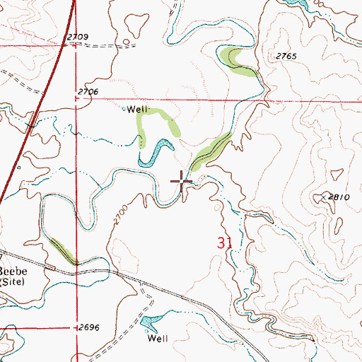 Topographic Map of Deer Creek, MT