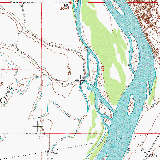 Topographic Map of Deer Creek, MT