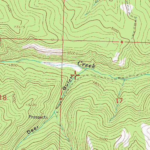 Topographic Map of Deer Gulch, MT
