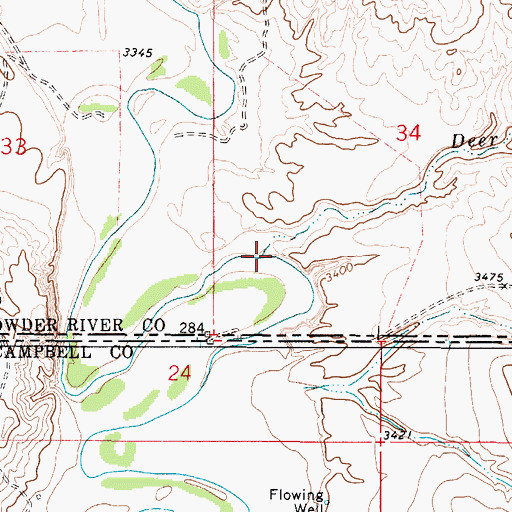 Topographic Map of Deer Trail Creek, MT