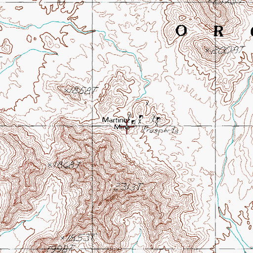 Topographic Map of Marine Mine, AZ