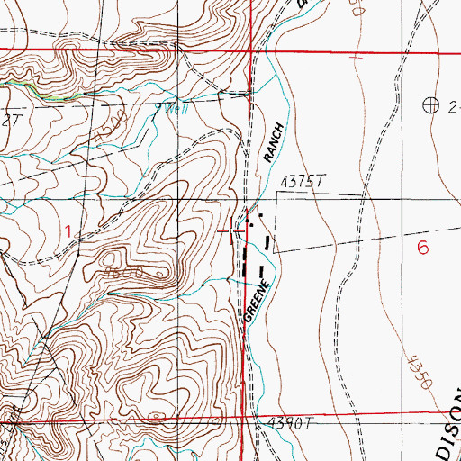 Topographic Map of Denike Ranch, MT