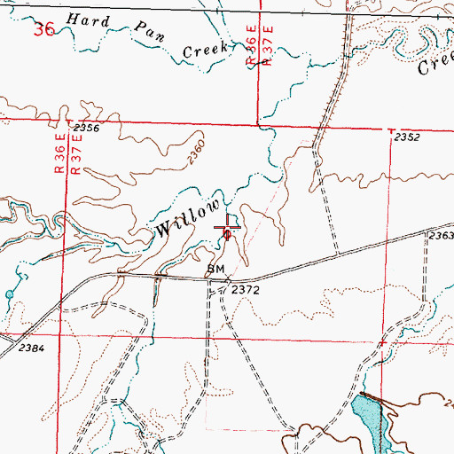 Topographic Map of Desert Coulee, MT