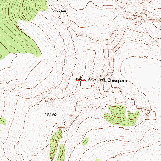 Topographic Map of Mount Despair, MT