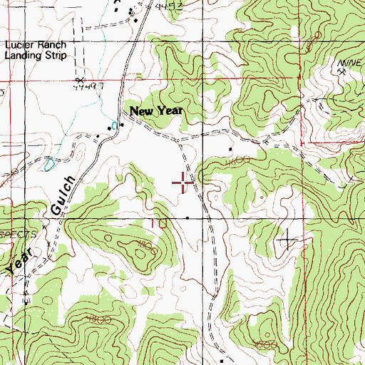 Topographic Map of Dexter Gulch, MT