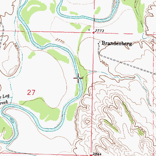 Topographic Map of Diamond Creek, MT