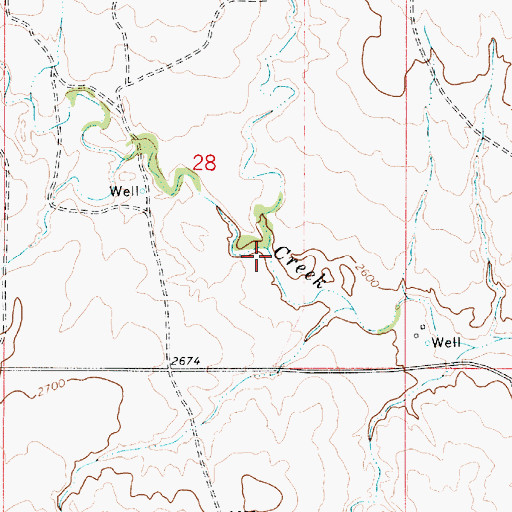 Topographic Map of Diamond G Creek, MT